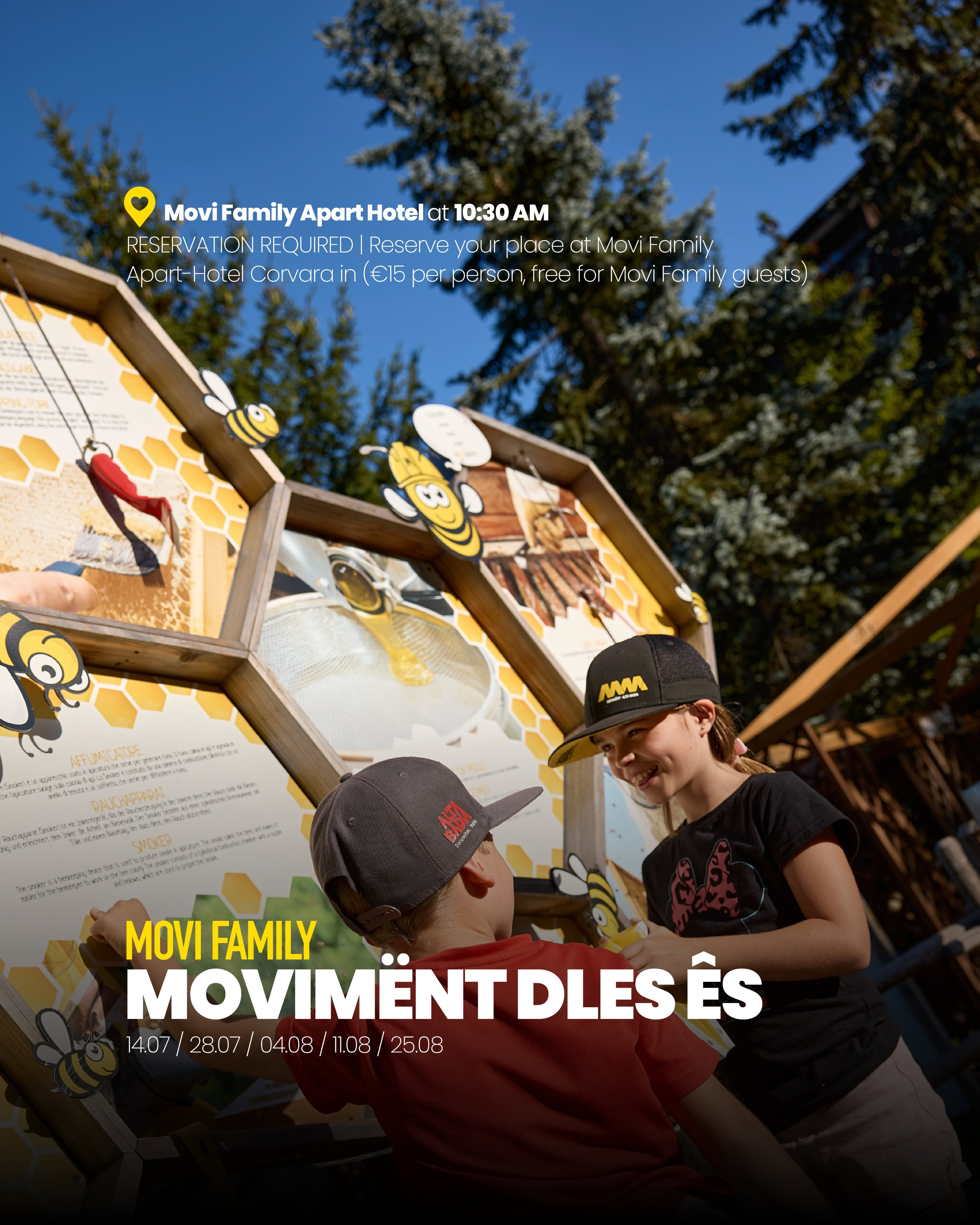 Affiche de Movimënt dles Ës – Incontro con l'apicoltore