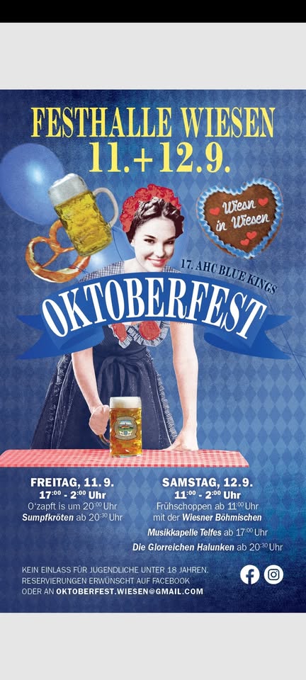 Affiche de Oktoberfest die Wiesn in Wiesen