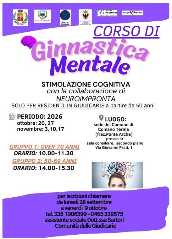 Locandina di Corso di Ginnastica Mentale - Stimolazione Cognitiva